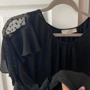 Beautiful black top from LOFT. Excellent condition like new